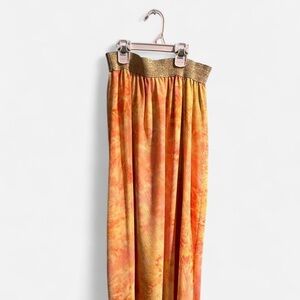 Elegant Gold and Orange Women's Skirt